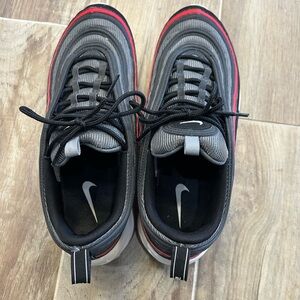 Nike Air Max Black & Red Layered Running Sneakers